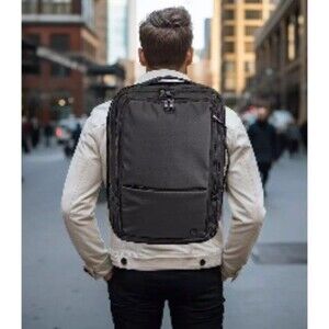 Primo Weekender Laptop Bag Black USB Travel Business Backpack Briefcase Luggage